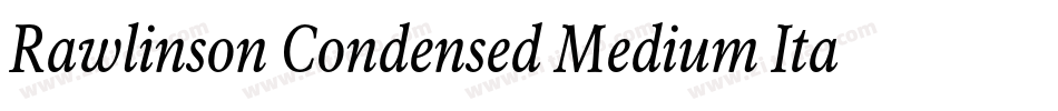 Rawlinson Condensed Medium Italic字体转换